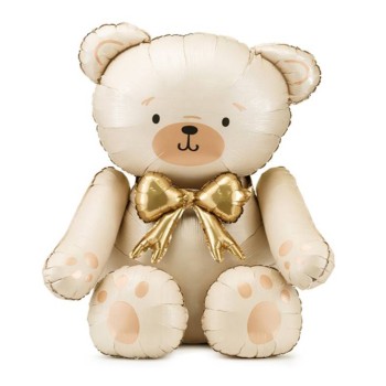 Palloncino mylar "Orsetto seduto" Cm. 75x84 - Beige