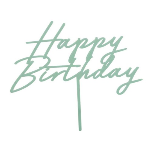Cake topper acrilico "Happy Birthday" Cm. 16,5...