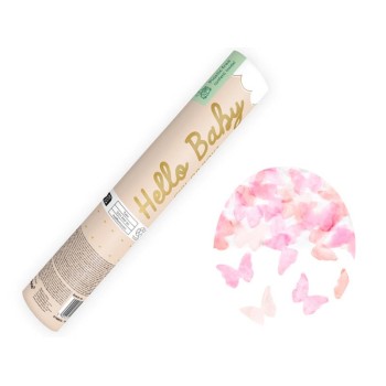 Cannone sparacoriandoli Cm. 20 - Farfalle rosa