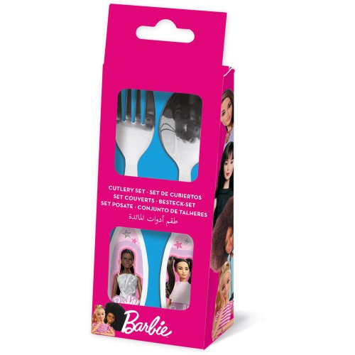 Set 2 posate acciaio - Barbie
