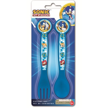 Set 2 posate in plastica - Sonic