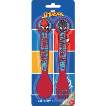 Set 2 posate in plastica - Spiderman
