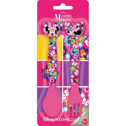 Set 2 posate in plastica - Minnie