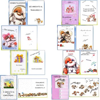 Biglietti auguri STOCK - Biglietto maxi Mylo - Kit 20...