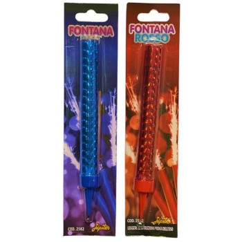 Candeline flumbè Cm. 12 con fiamma colorata - Rossa o Blu