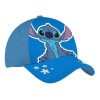 Cappello con visiera celeste Stitch seduto