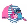 Cappello con visiera rosa a righe Stitch