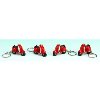 Portachiavi resina scooter rosso