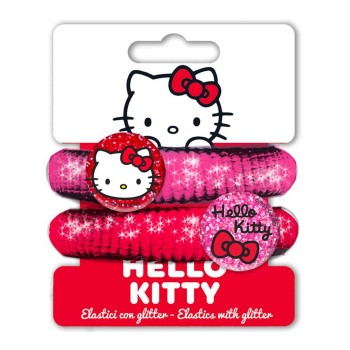 Fermacapelli elastici glitter - Hello Kitty - Blister 2...