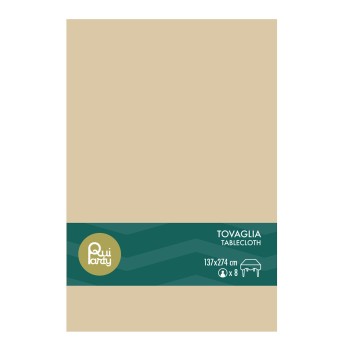 Tovaglia in plastica pvc Cm. 137x274 - Avana