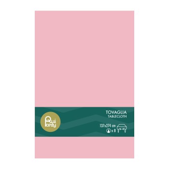 Tovaglia in plastica pvc Cm. 137x274 - Rosa