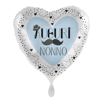 Palloncino mylar 18'' Cm. 45 Premioloon - Cuore - Auguri...