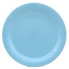 Piatto in carta rotondo 100% compostabile Cm. 18 - Confezione 15 pz - Celeste