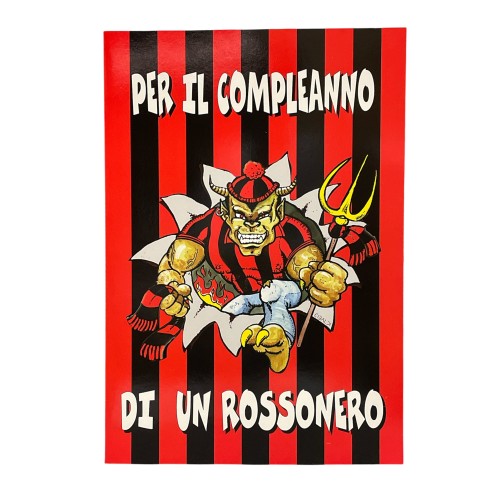 Biglietto auguri maxi calcio - Milan