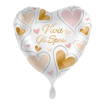 Palloncino mylar 18'' Cm. 45 Premioloon - Cuore - Viva...