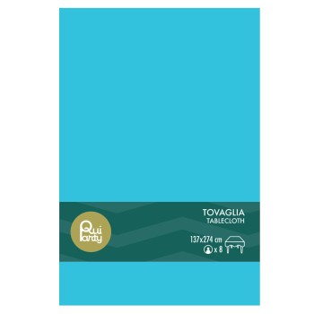 Tovaglia in plastica pvc Cm. 137x274 - Turchese