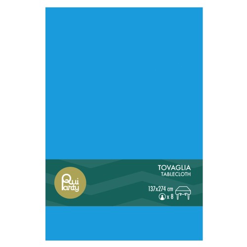 Tovaglia in plastica pvc Cm. 137x274 - Blu...