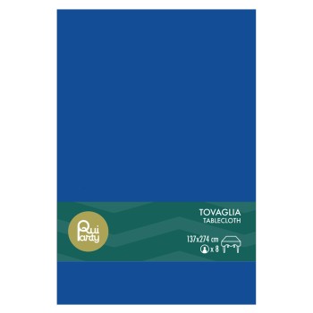 Tovaglia in plastica pvc Cm. 137x274 - Blu