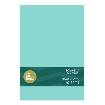 Tovaglia in plastica pvc Cm. 137x274 - Acquamarina