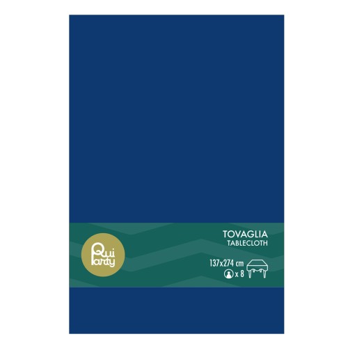 Tovaglia in plastica pvc Cm. 137x274 - Blu navy