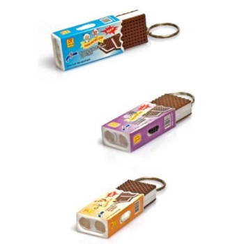 Portachiavi wafer con torcia led