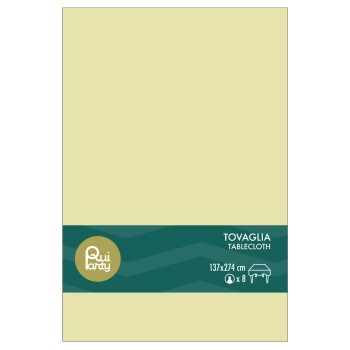 Tovaglia in plastica pvc Cm. 137x274 - Mostarda