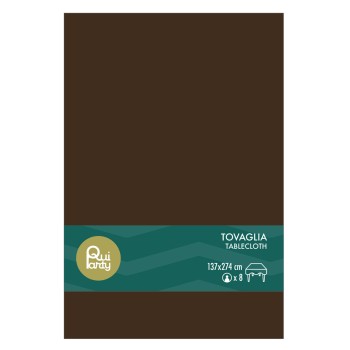 Tovaglia in plastica pvc Cm. 137x274 - Marrone