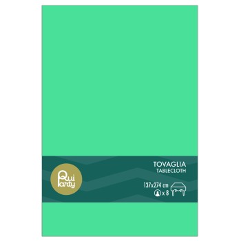 Tovaglia in plastica pvc Cm. 137x274 - Verde