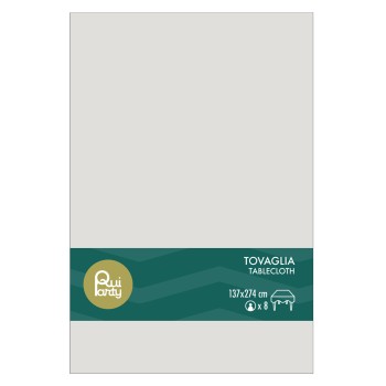 Tovaglia in plastica pvc Cm. 137x274 - Grigio freddo