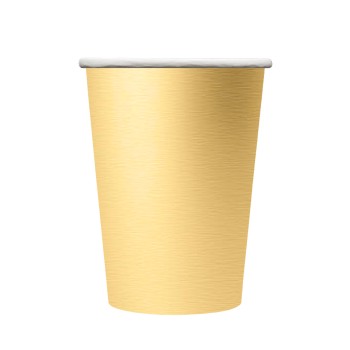 Bicchiere in carta cc.250 - Confezione 15 pz - Oro Gold...