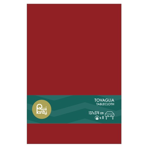 Tovaglia in plastica pvc Cm. 137x274 - Bordeaux