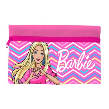 Astuccio bustina piatta con zip Cm. 21x11 - Barbie