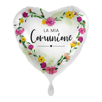Palloncino mylar 18'' Cm. 45 - Cuore - La mia comunione