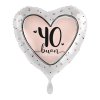Palloncino mylar 18'' Cm. 45 - Cuore - Buon Compleanno 40