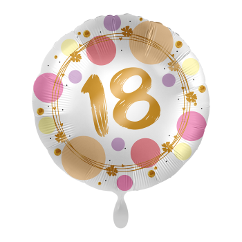 Palloncino mylar 18'' Cm. 45 - Rotondo - 18 Anni