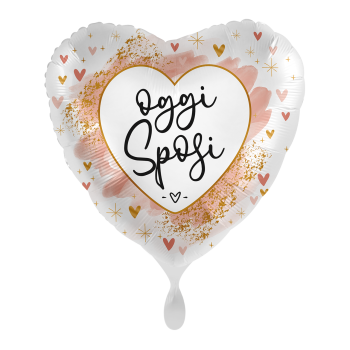 Palloncino mylar 18'' Cm. 45 - Cuore - Oggi sposi cuori