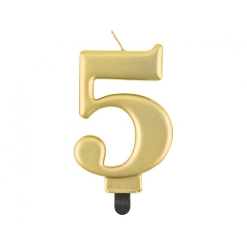 Candelina per torta metallizzata Cm. 8 - Oro...