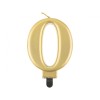 Candelina per torta metallizzata Cm. 8 - Oro Gold - Nr. 0