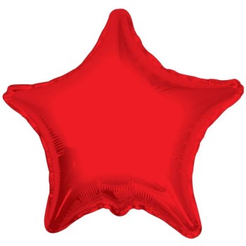 Palloncino mylar tinta unita 18" - Stella - Rosso