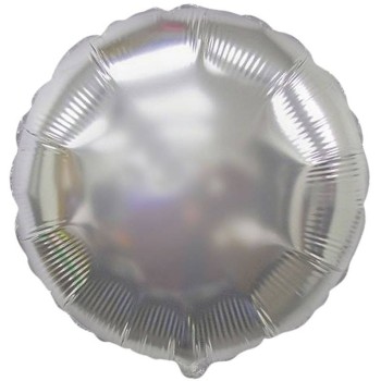 Palloncino Mylar 18" Cm. 45 - Rotondo - Argento silver