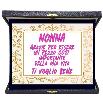 Targa con cofanetto rettangolare Cm. 23x19 - Nonna