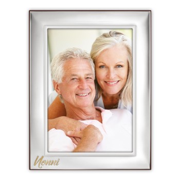 Portafoto in silver con scritta "Nonni" Cm. 14x19 - Foto...