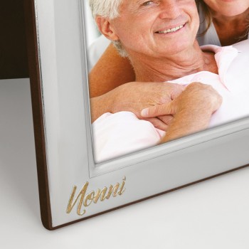 Portafoto in silver con scritta "Nonni" Cm. 14x19 - Foto... 2