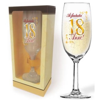 Calice flute vetro - 18 Anni