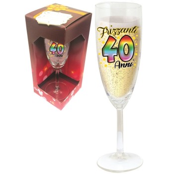 Calice Flute Vetro - 40 Anni