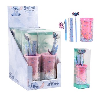Set cancelleria con portapenne da tavolo - Stitch 2