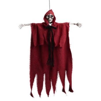 Scheletro d'appendere con abito rosso Cm. 60