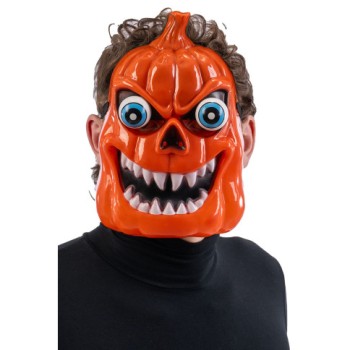 Maschera zucca con occhi sporgenti in plastica rigida