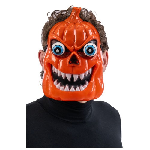 Maschera zucca con occhi sporgenti in plastica...