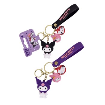 Portachiavi con charms 3D – Kuromi Hello Kitty